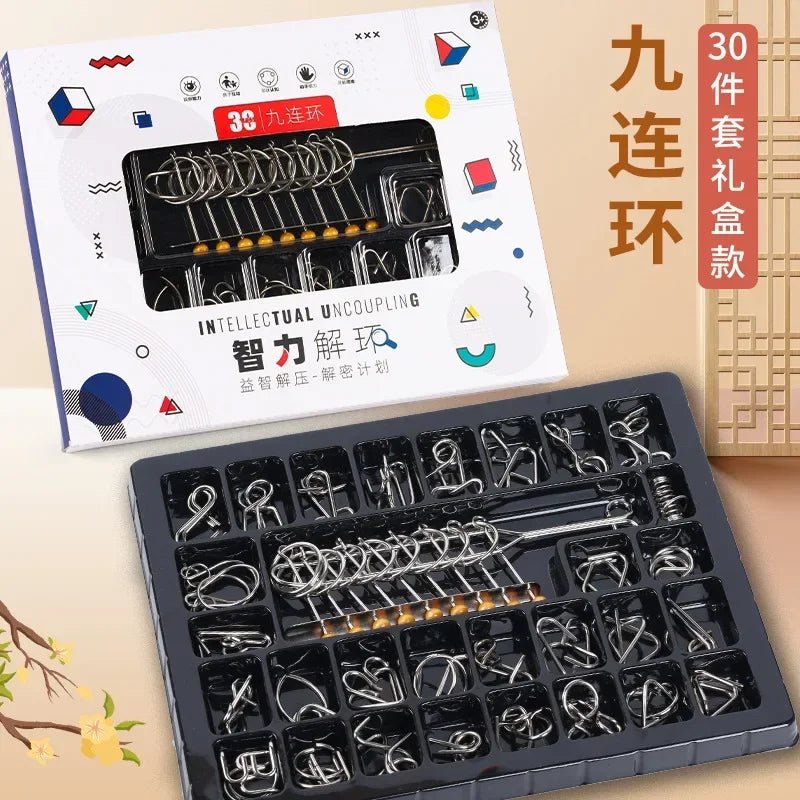 Metal Brain Teaser Puzzle Set – 20 to 50 Pieces - Katchy Vibez