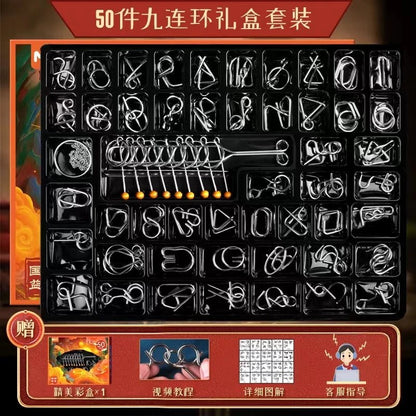 Metal Brain Teaser Puzzle Set – 20 to 50 Pieces - Katchy Vibez