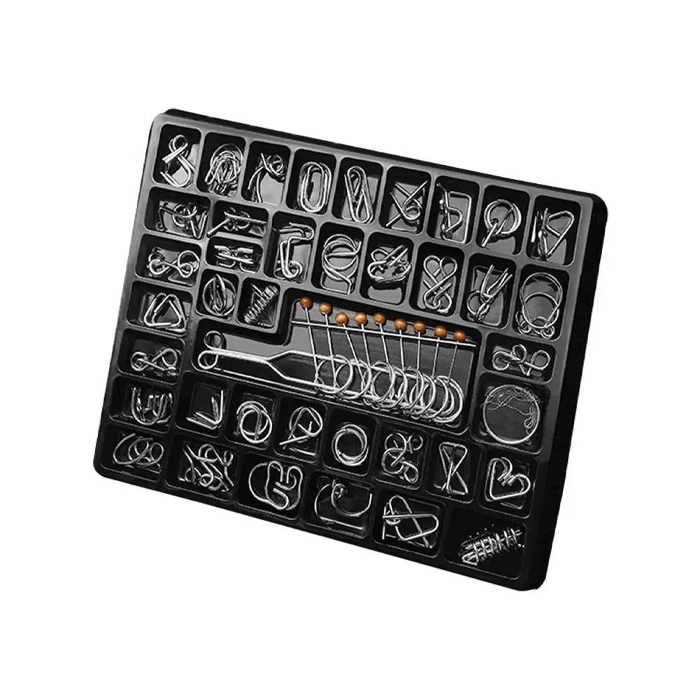 Metal Brain Teaser Puzzle Set – 20 to 50 Pieces - Katchy Vibez