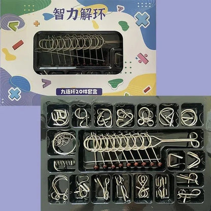 Metal Brain Teaser Puzzle Set – 20 to 50 Pieces - Katchy Vibez