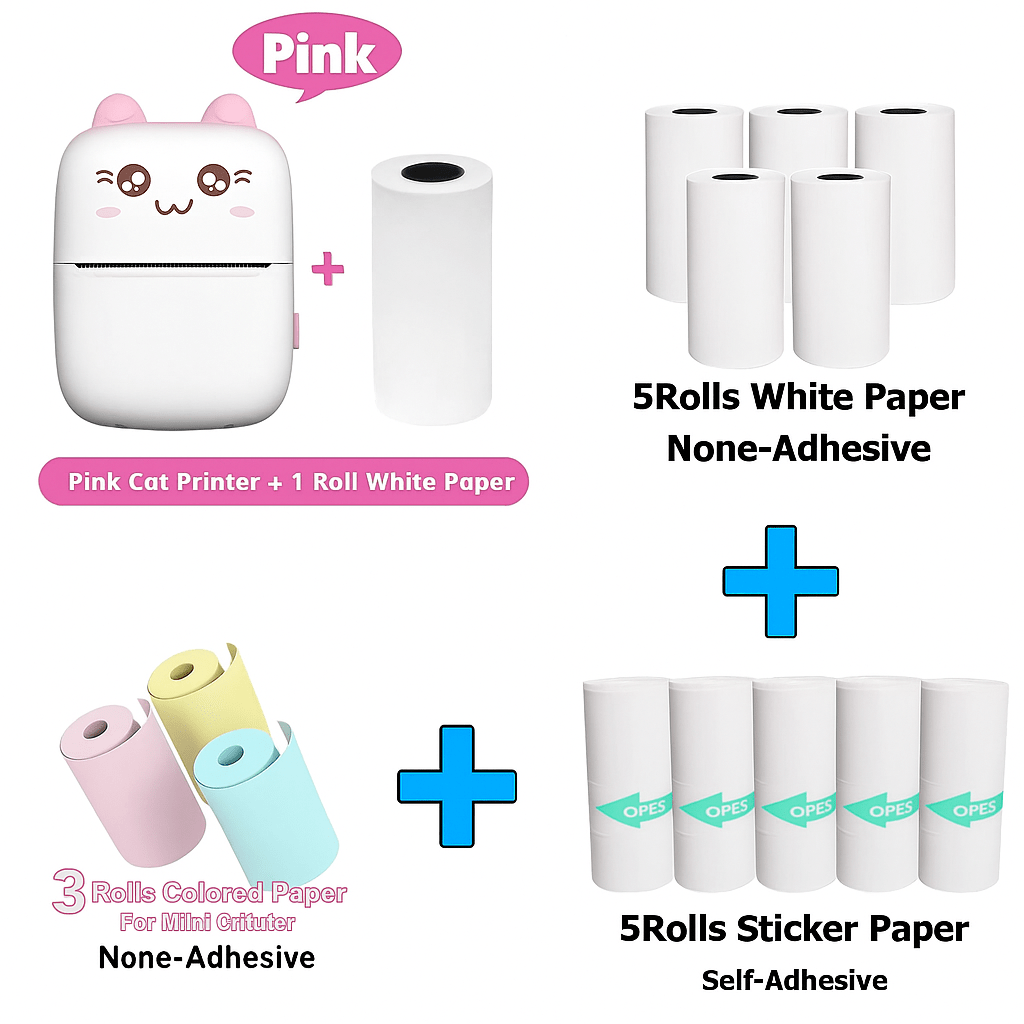 Mini Bluetooth Thermal Printer for Labels, Memos & Photos - Katchy Vibez