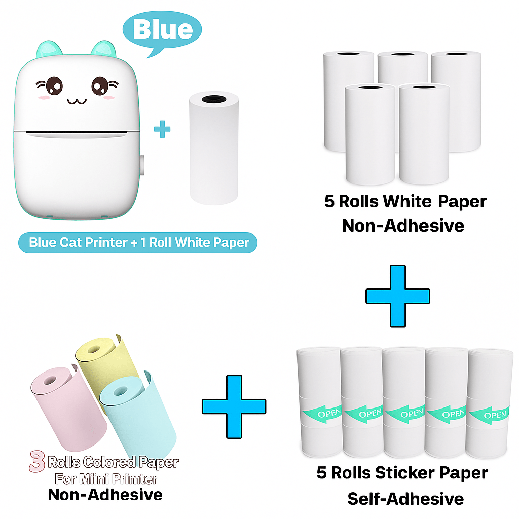 Mini Bluetooth Thermal Printer for Labels, Memos & Photos - Katchy Vibez