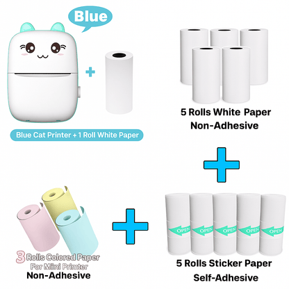 Mini Bluetooth Thermal Printer for Labels, Memos & Photos - Katchy Vibez