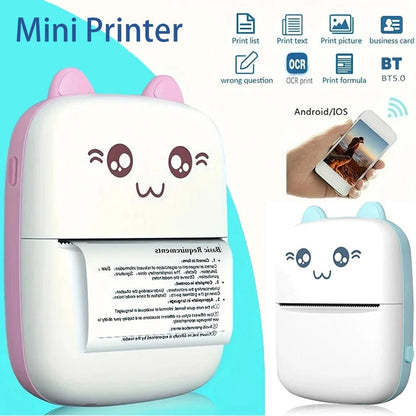 Mini Bluetooth Thermal Printer – Wireless 200DPI Label, Photo & Memo Printer - Katchy Vibez