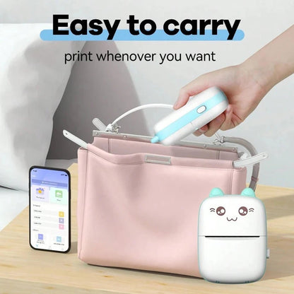 Mini Bluetooth Thermal Printer – Wireless 200DPI Label, Photo & Memo Printer - Katchy Vibez