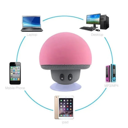 Mini Mushroom Bluetooth Speaker | Waterproof, Hands - Free, Phone Holder - Katchy Vibez