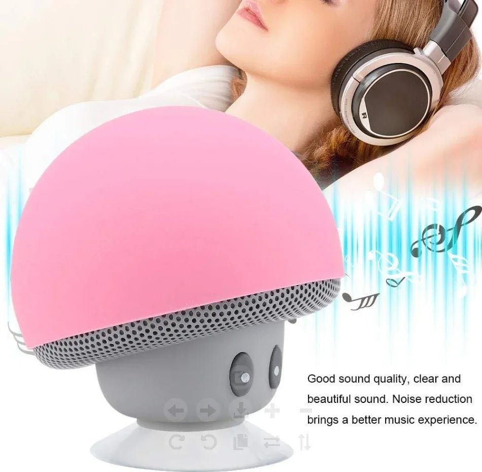 Mini Mushroom Bluetooth Speaker | Waterproof, Hands - Free, Phone Holder - Katchy Vibez