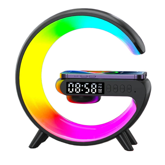 Mini Wireless Charging Bluetooth Speaker | 15W Fast Charge, Alarm Clock & Ambient Light - Katchy Vibez