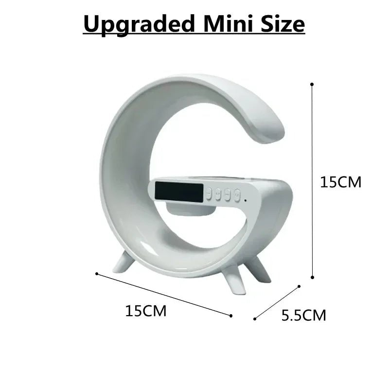 Mini Wireless Charging Bluetooth Speaker | 15W Fast Charge, Alarm Clock & Ambient Light - Katchy Vibez