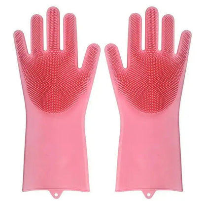 🔗Multifunction Magic Silicone Dish Washing Gloves - Katchy Vibez