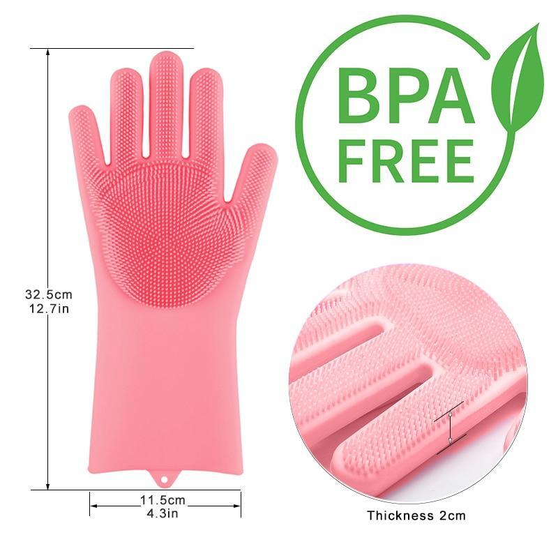 Multifunction Magic Silicone Dish Washing Gloves - Katchy Vibez