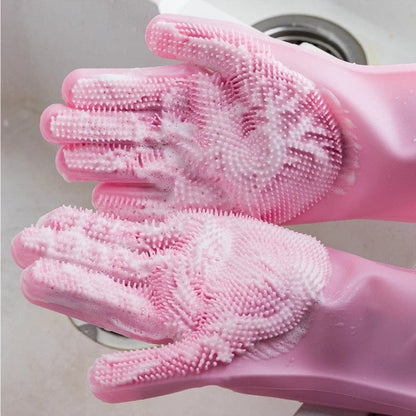 Multifunction Magic Silicone Dish Washing Gloves - Katchy Vibez