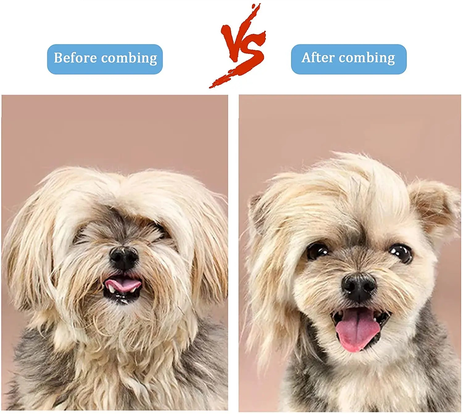 Pet Grooming Brush | One - Click Self - Cleaning Design - Katchy Vibez