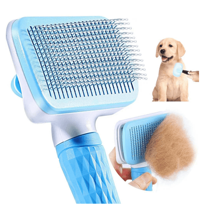 Pet Grooming Brush | One - Click Self - Cleaning Design - Katchy Vibez
