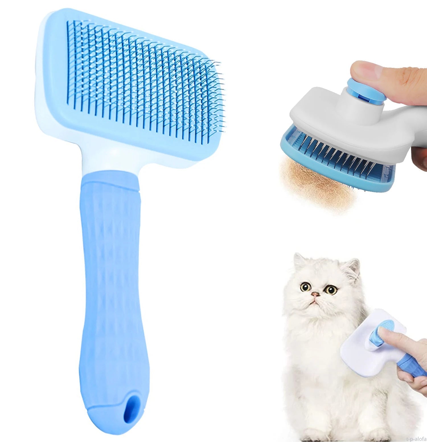 Pet Grooming Brush | One - Click Self - Cleaning Design - Katchy Vibez