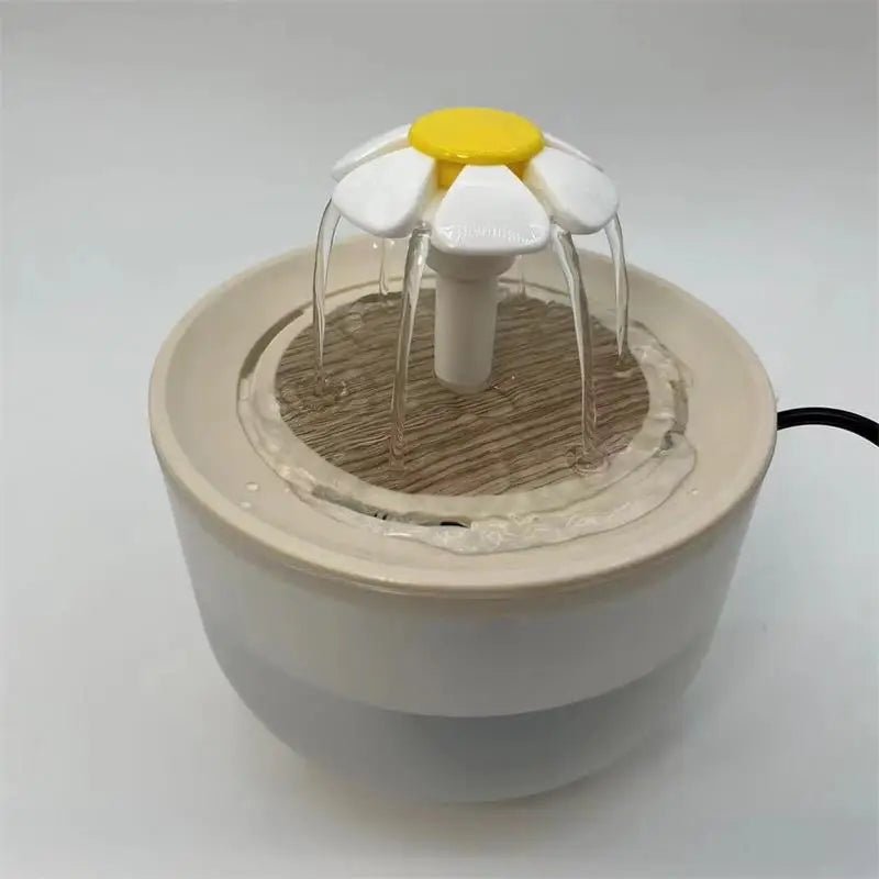 Pet Water Fountain | USB Powered & Flower - Flow Hydration - Katchy Vibez