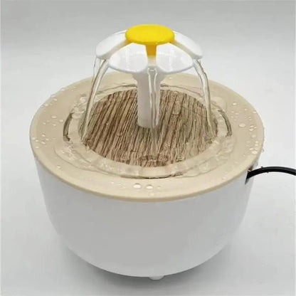 Pet Water Fountain | USB Powered & Flower - Flow Hydration - Katchy Vibez