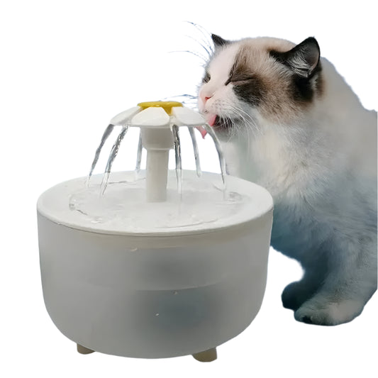 Pet Water Fountain | USB Powered & Flower - Flow Hydration - Katchy Vibez