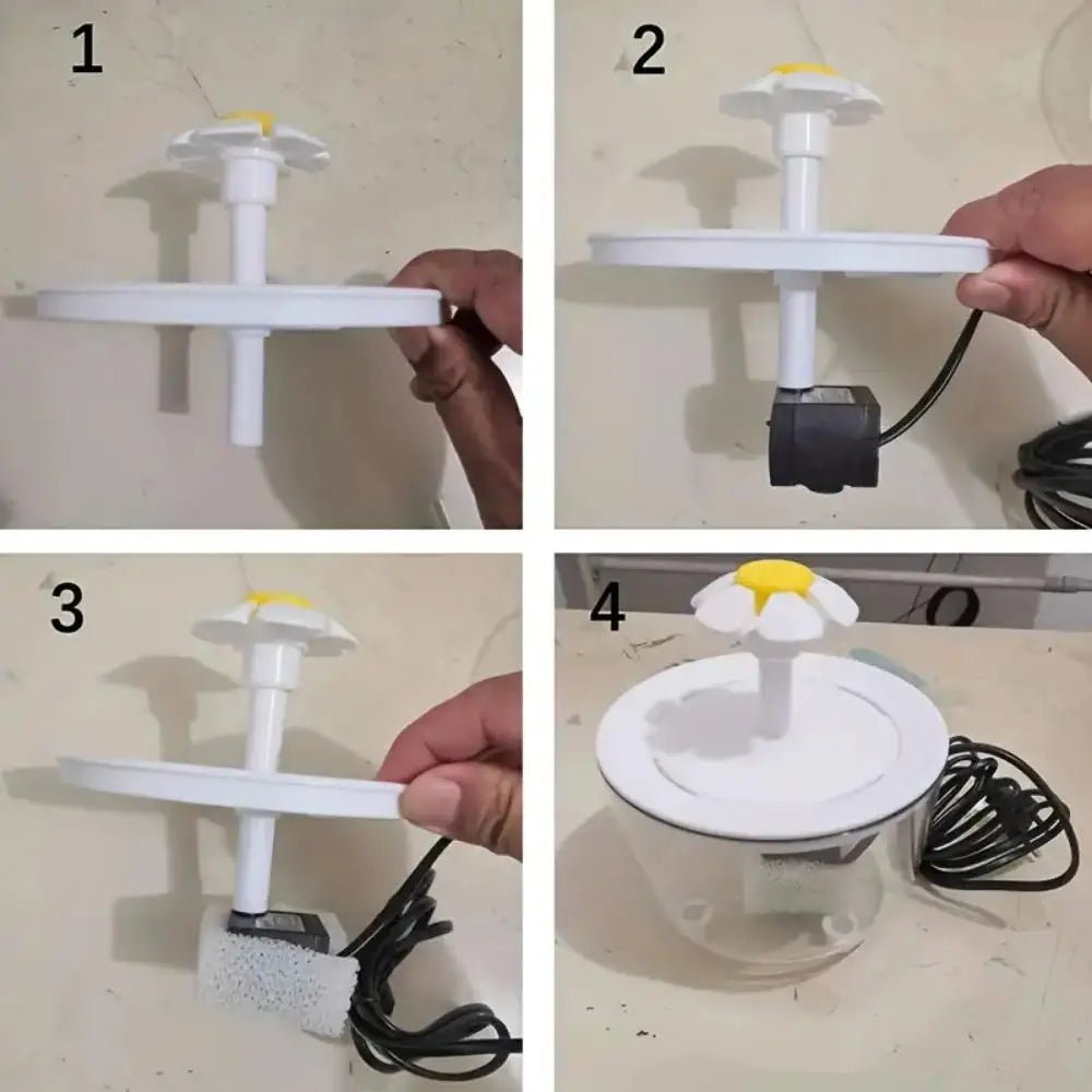 Pet Water Fountain | USB Powered & Flower - Flow Hydration - Katchy Vibez
