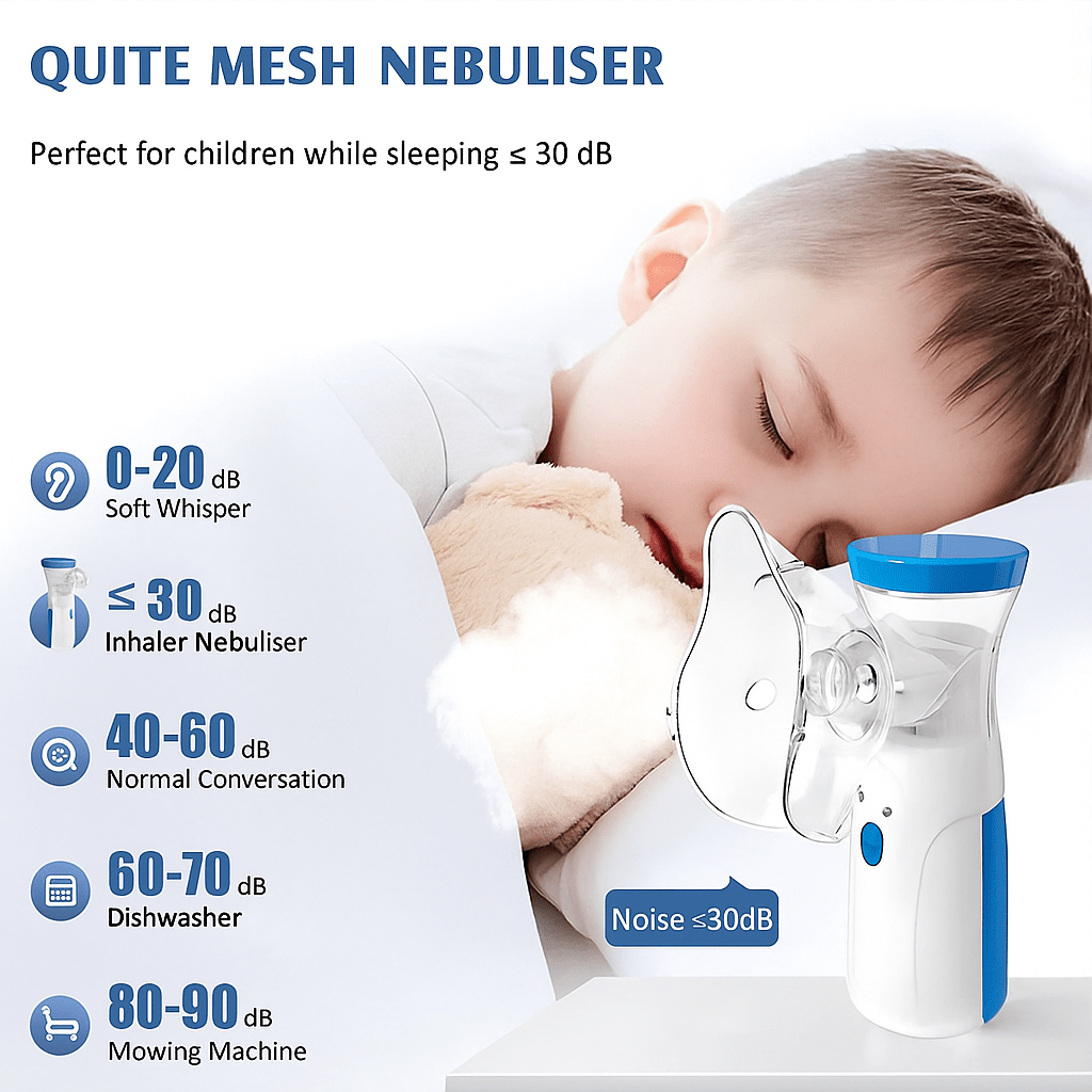 🔗Portable Mesh Nebulizer – Auto - Cleaning for Adults & Kids - Katchy Vibez