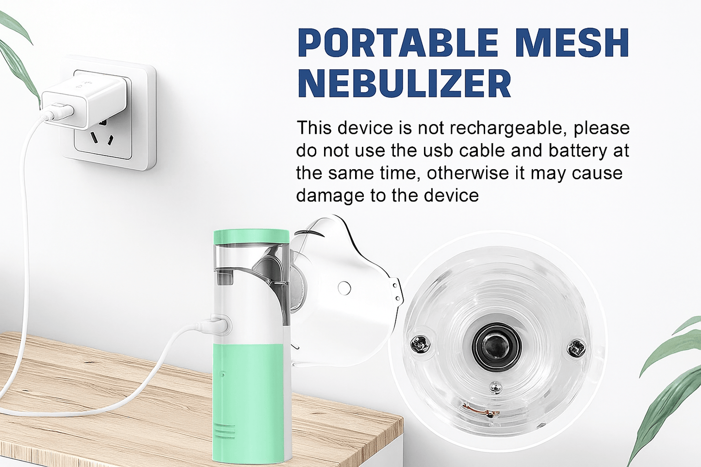 🔗Portable Mesh Nebulizer – Auto - Cleaning for Adults & Kids - Katchy Vibez