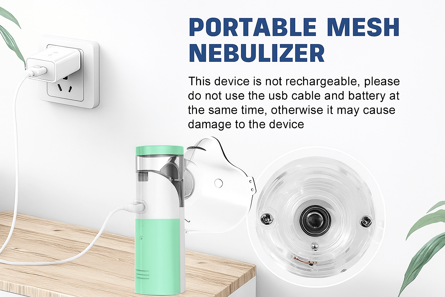 🔗Portable Mesh Nebulizer – Auto - Cleaning for Adults & Kids - Katchy Vibez
