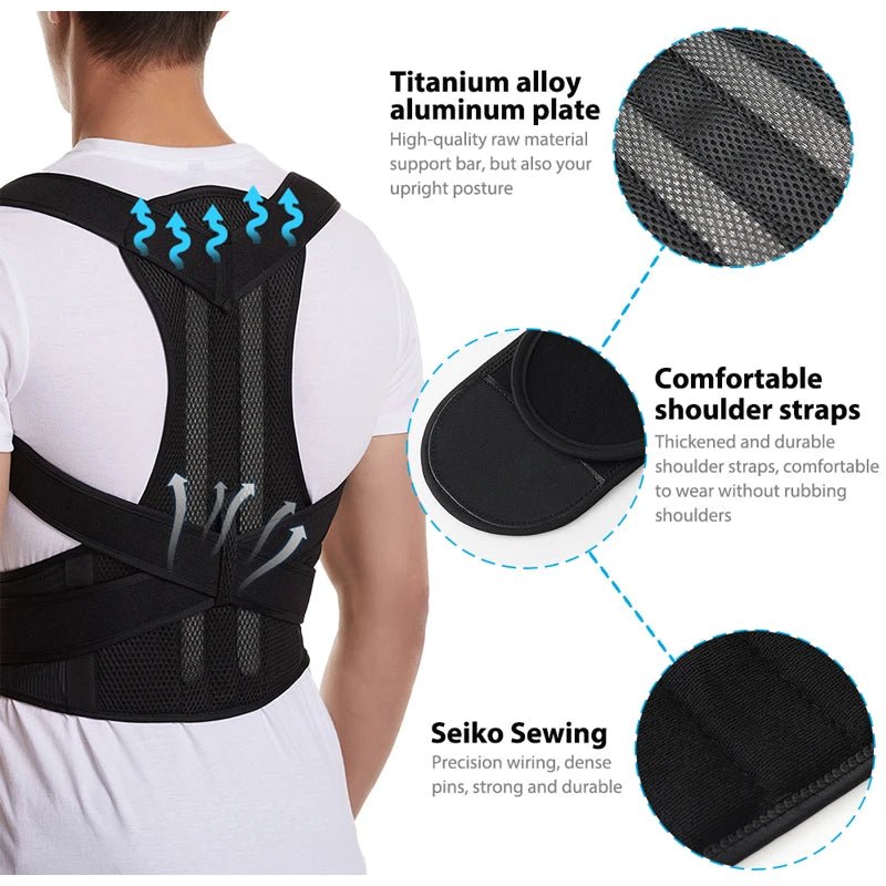 PosturePro™ – Premium Back Posture Corrector - Katchy Vibez