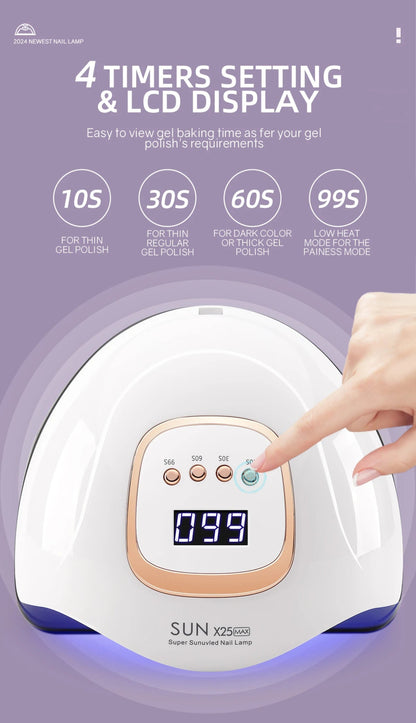 Professional UV LED Nail Lamp | 81 LEDs, Auto Sensor, 4 Timer Modes - Katchy Vibez