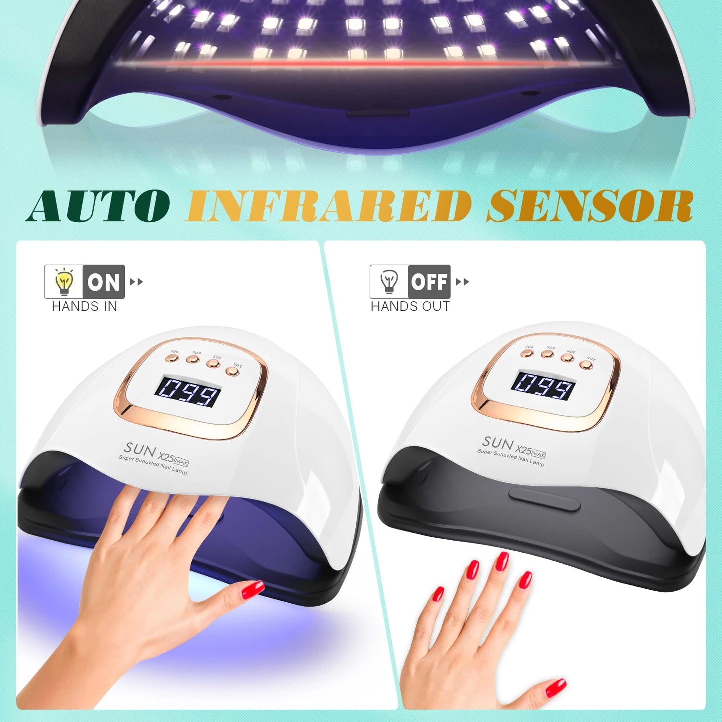 Professional UV LED Nail Lamp | 81 LEDs, Auto Sensor, 4 Timer Modes - Katchy Vibez