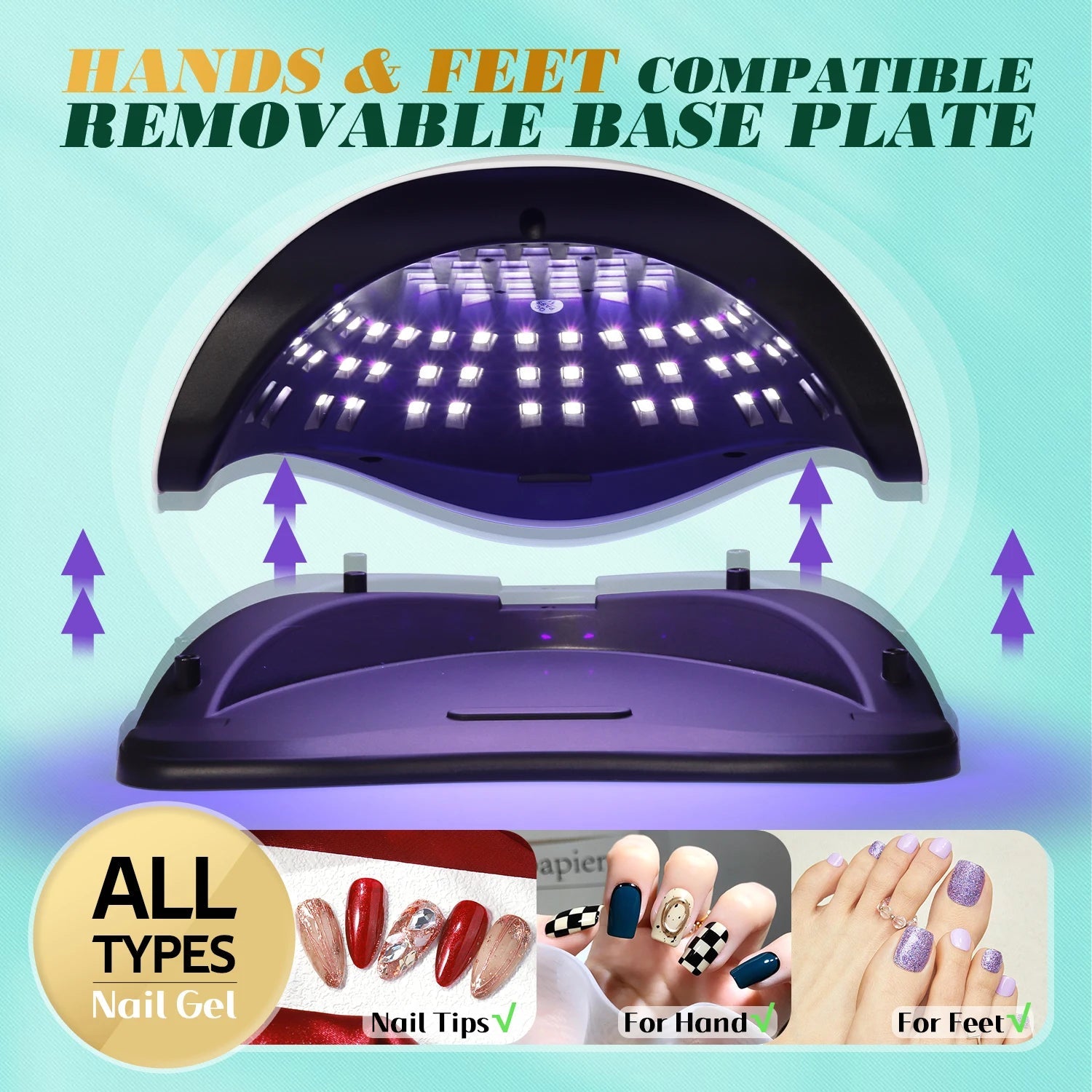 Professional UV LED Nail Lamp | 81 LEDs, Auto Sensor, 4 Timer Modes - Katchy Vibez