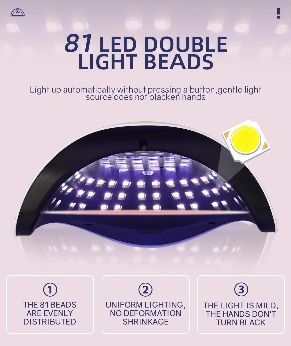 Professional UV LED Nail Lamp | 81 LEDs, Auto Sensor, 4 Timer Modes - Katchy Vibez