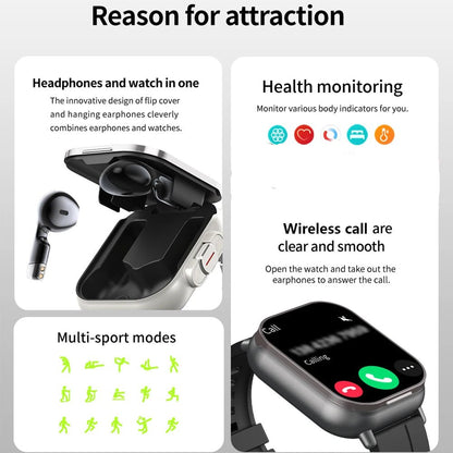 Smartwatch + Wireless Earbuds | 2 - in - 1 Wearable Tech - Katchy Vibez