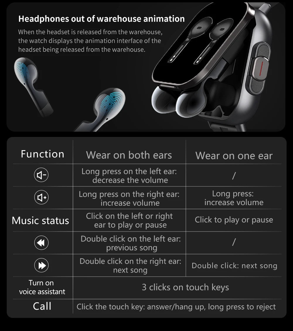 Smartwatch + Wireless Earbuds | 2 - in - 1 Wearable Tech - Katchy Vibez