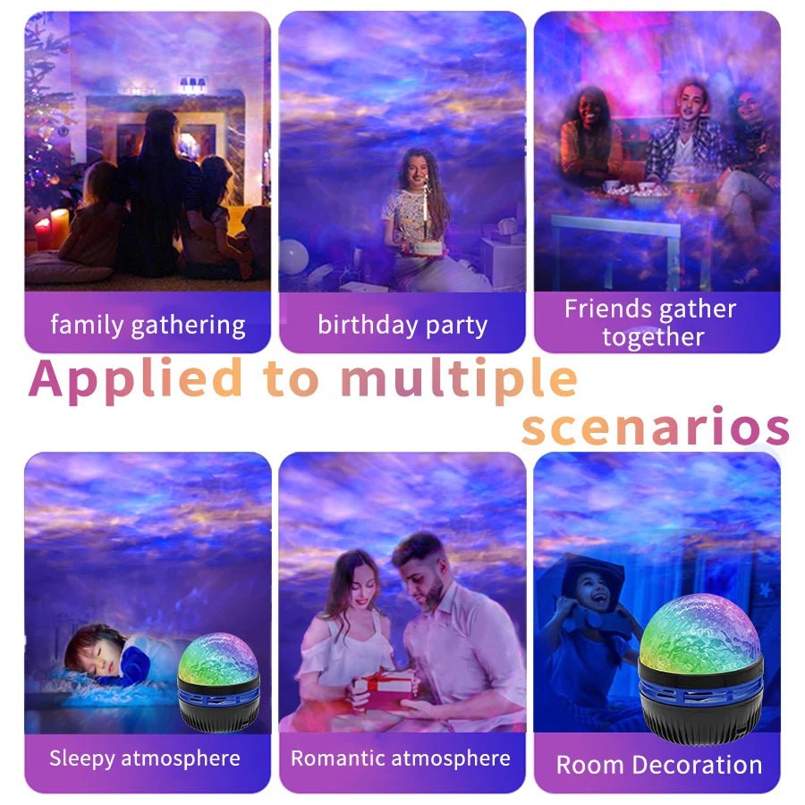 Starry Sky Galaxy Projector Night Light – Aurora + Stars + Starlight with Remote Control - Katchy Vibez