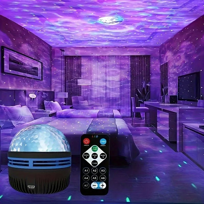Starry Sky Galaxy Projector Night Light – Aurora + Stars + Starlight with Remote Control - Katchy Vibez
