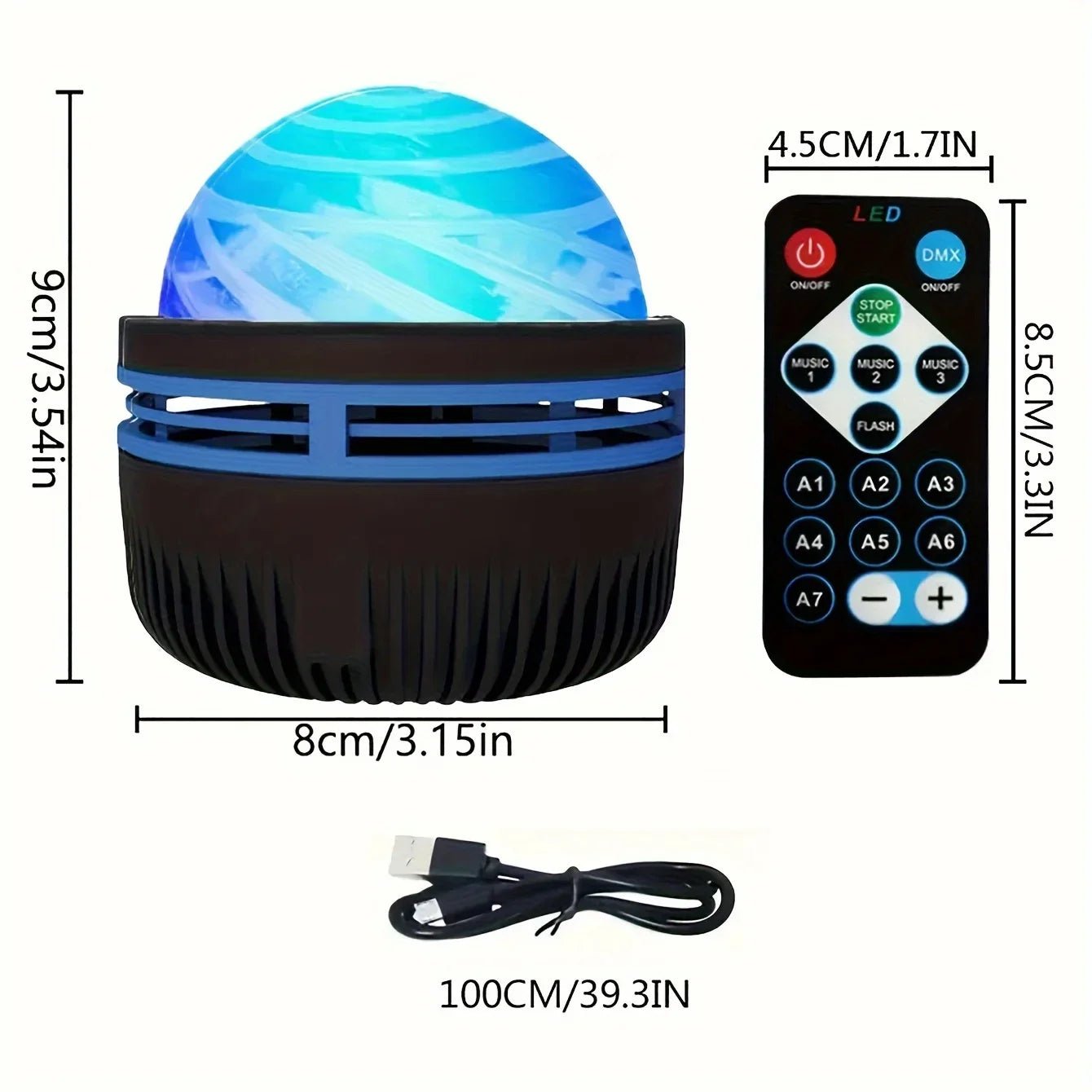 Starry Sky Galaxy Projector Night Light – Aurora + Stars + Starlight with Remote Control - Katchy Vibez