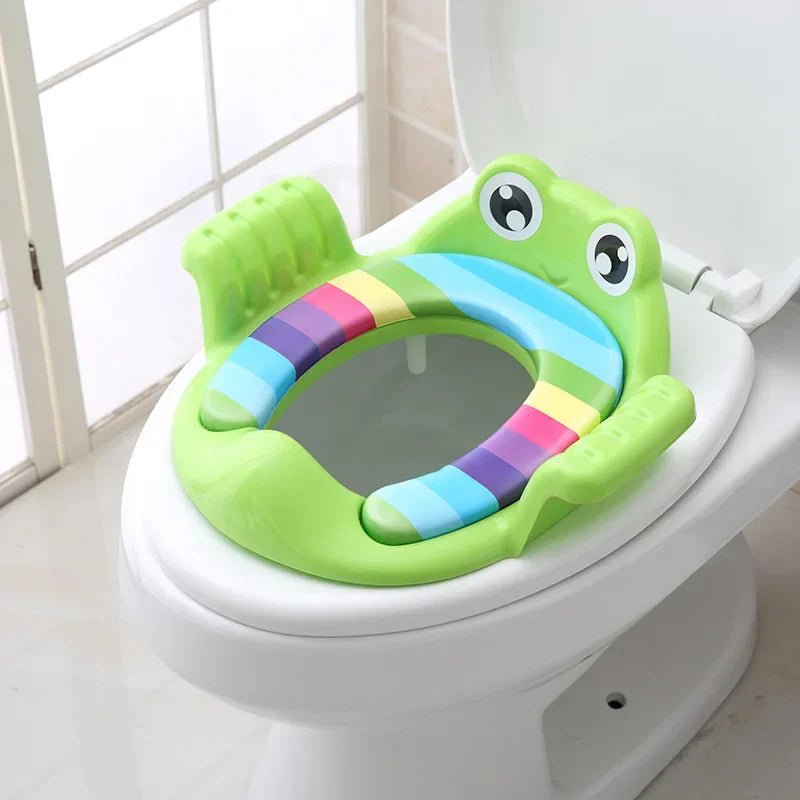 TotsLoo™ – Colorful Frog Potty Seat with Armrests - Katchy Vibez