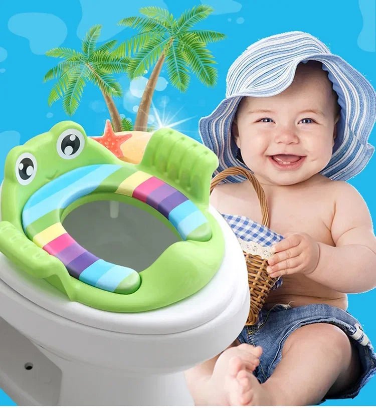 TotsLoo™ – Colorful Frog Potty Seat with Armrests - Katchy Vibez