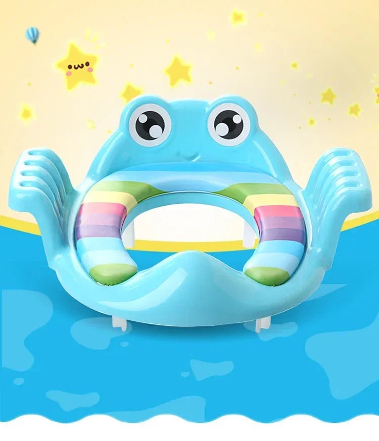 TotsLoo™ – Colorful Frog Potty Seat with Armrests - Katchy Vibez
