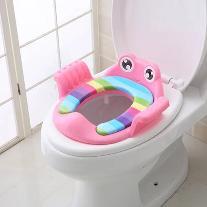 TotsLoo™ – Colorful Frog Potty Seat with Armrests - Katchy Vibez