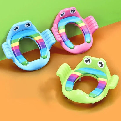 TotsLoo™ – Colorful Frog Potty Seat with Armrests - Katchy Vibez