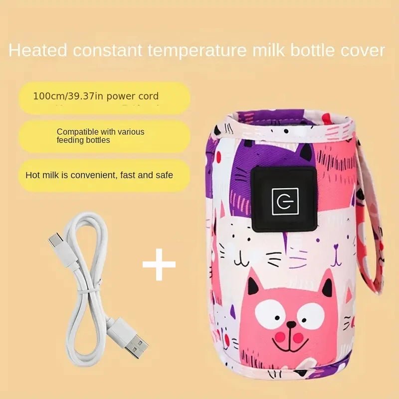 🔗USB Baby Bottle Warmer | 3 - Level Temp Control & Portable Heating Pouch - Katchy Vibez