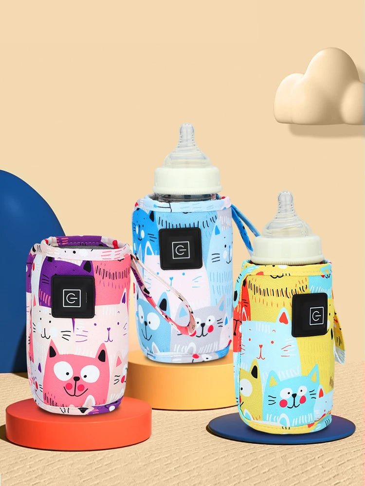 🔗USB Baby Bottle Warmer | 3 - Level Temp Control & Portable Heating Pouch - Katchy Vibez