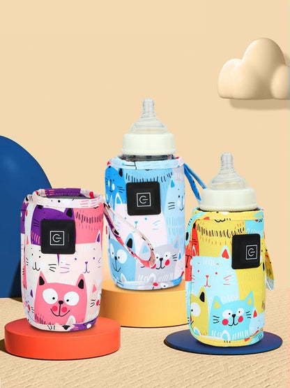🔗USB Baby Bottle Warmer | 3 - Level Temp Control & Portable Heating Pouch - Katchy Vibez