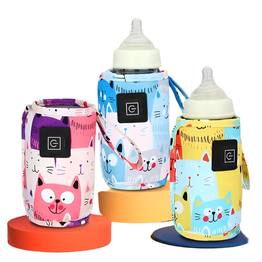 🔗USB Baby Bottle Warmer | 3 - Level Temp Control & Portable Heating Pouch - Katchy Vibez