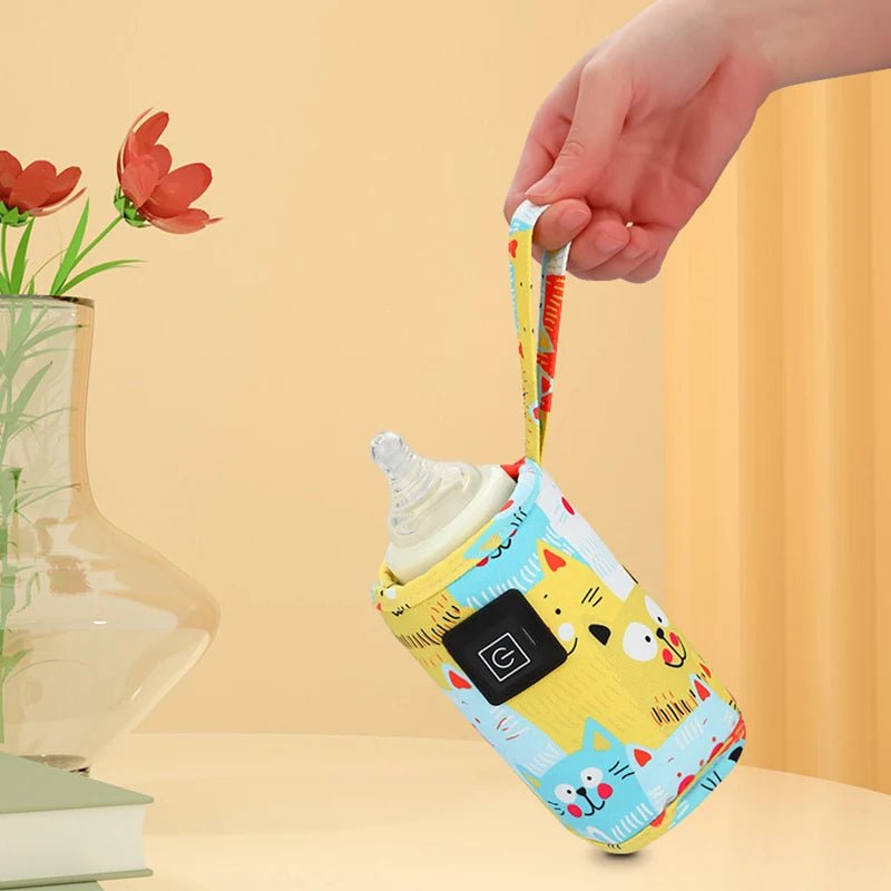 🔗USB Baby Bottle Warmer | 3 - Level Temp Control & Portable Heating Pouch - Katchy Vibez