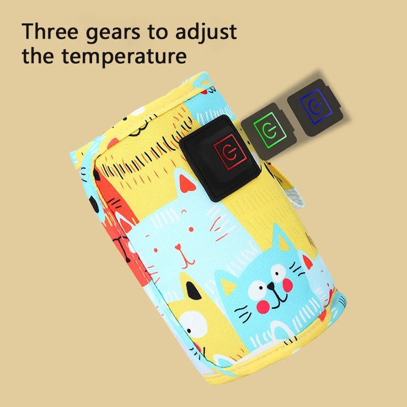 🔗USB Baby Bottle Warmer | 3 - Level Temp Control & Portable Heating Pouch - Katchy Vibez