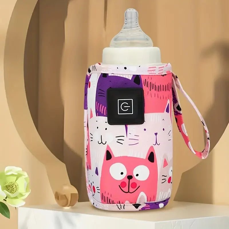 🔗USB Baby Bottle Warmer | 3 - Level Temp Control & Portable Heating Pouch - Katchy Vibez