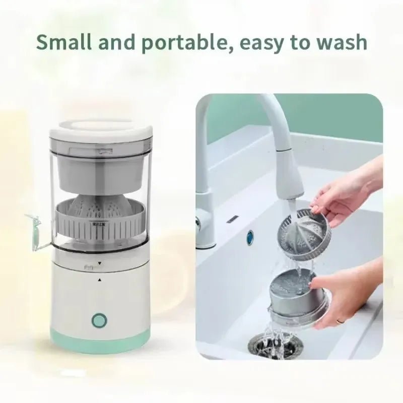 USB Electric Mini Juicer – Compact Twin - Gear Citrus Fruit Extractor - Katchy Vibez