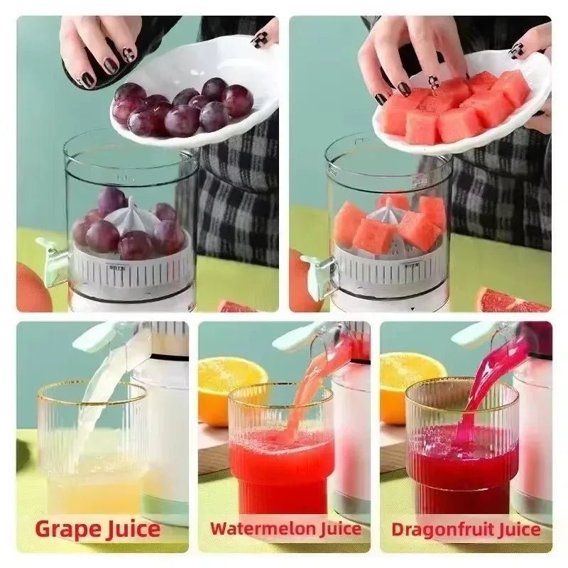 USB Electric Mini Juicer – Compact Twin - Gear Citrus Fruit Extractor - Katchy Vibez